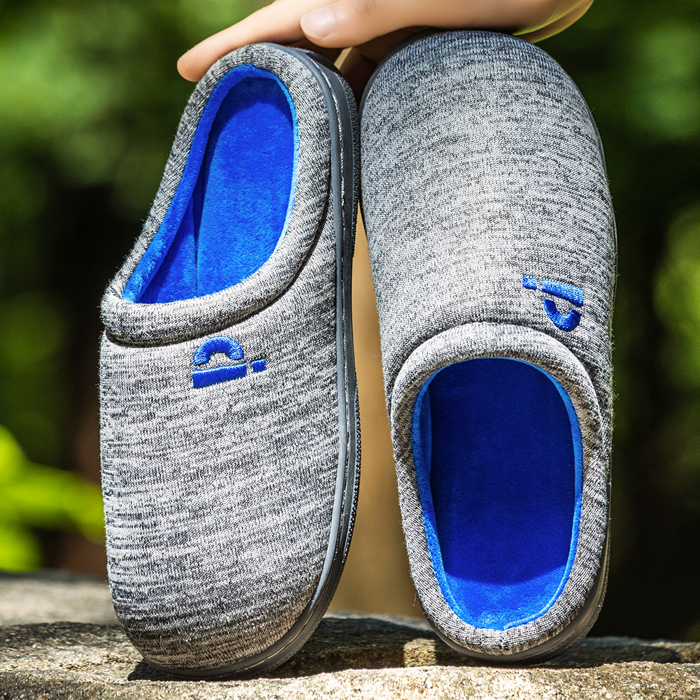 Insole Memory Foam - Winter men's embroidered slippers TPR sole