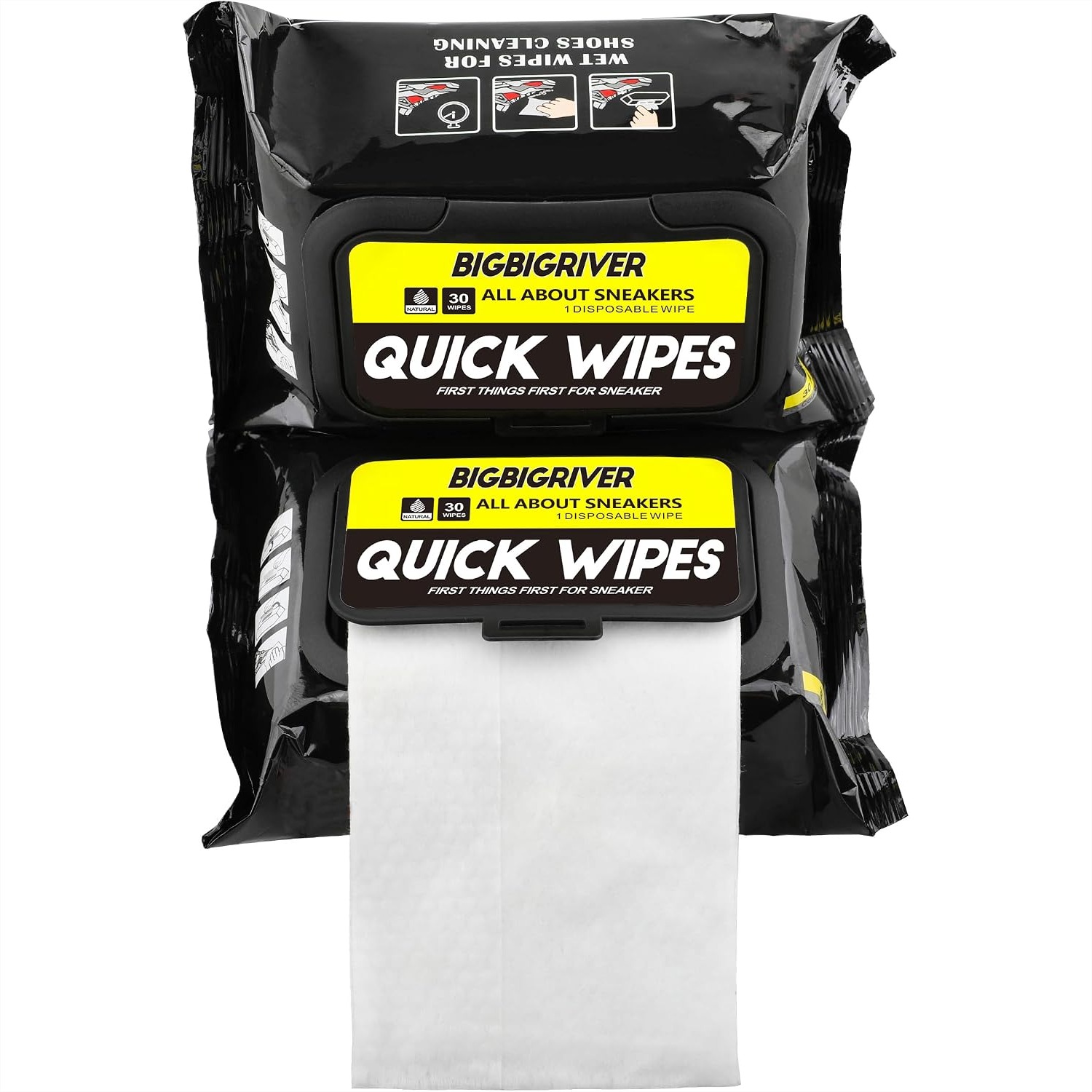 Sneaker Cleaner - Shoe Wipes 2 Pack 60 Pcs