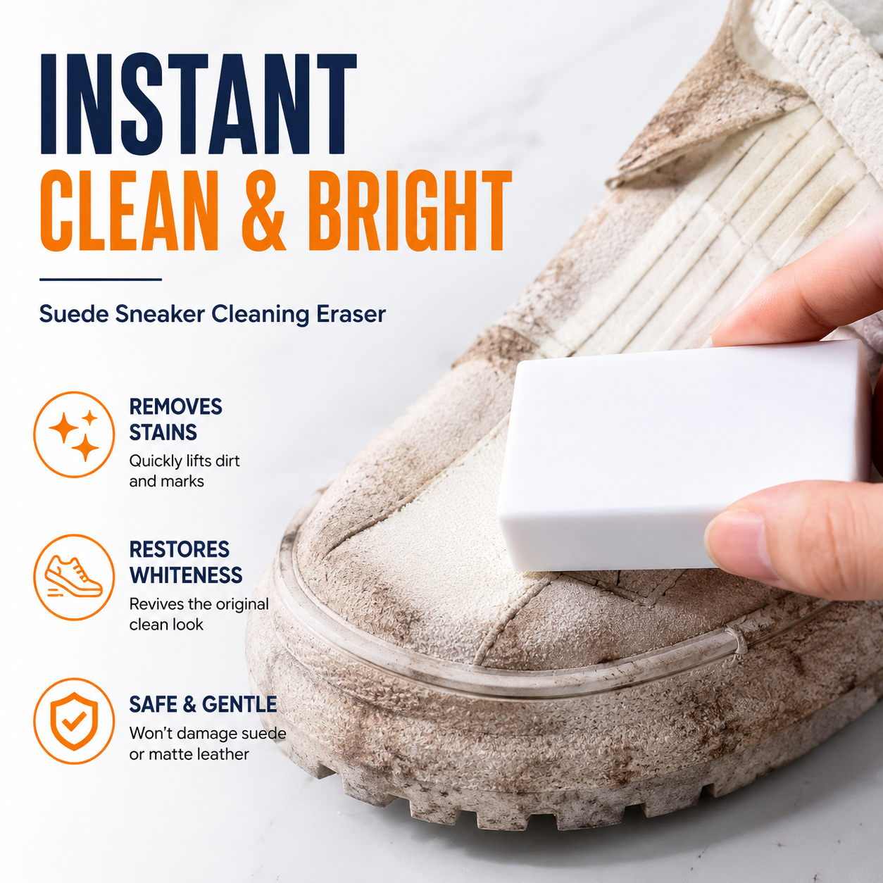 Sneaker Care Suede - Suede Sneaker Cleaning Eraser, Stain Remover