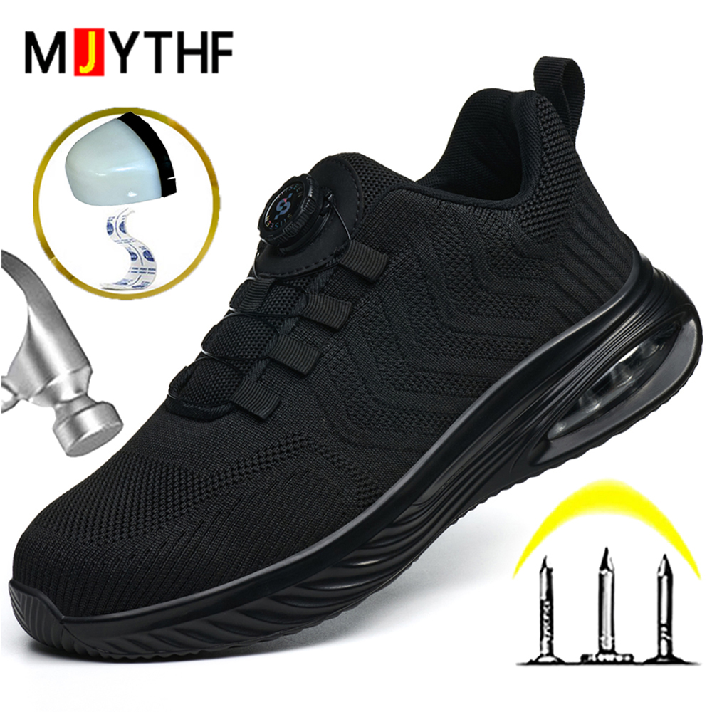 Sneakers Care - Rotating Button Safety Shoes Men Air
