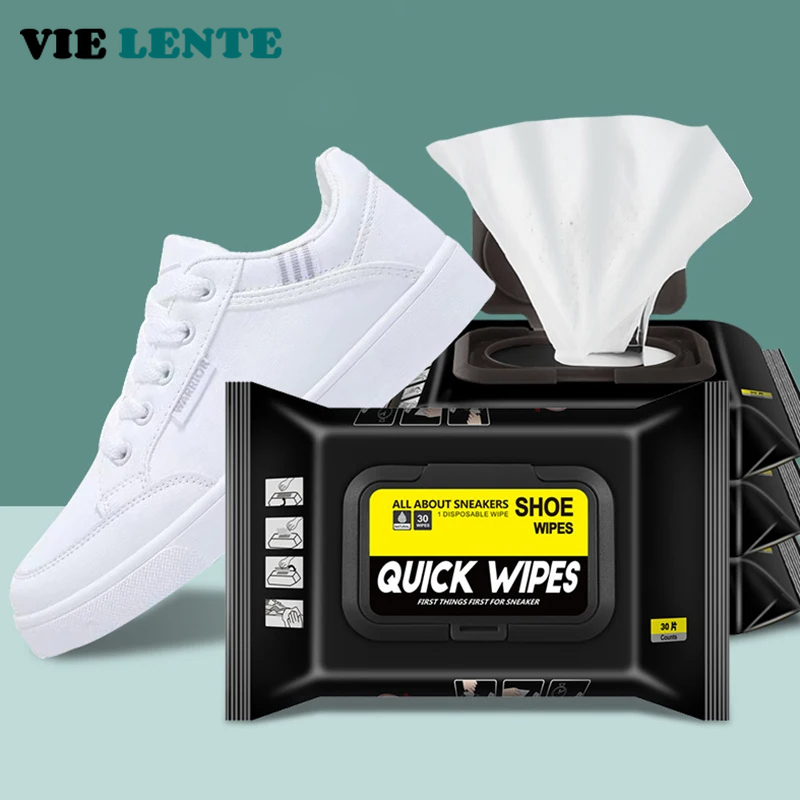 Sneakers Care - 12Pcs/30Pcs Disposable Shoes Clean Wipes Portable