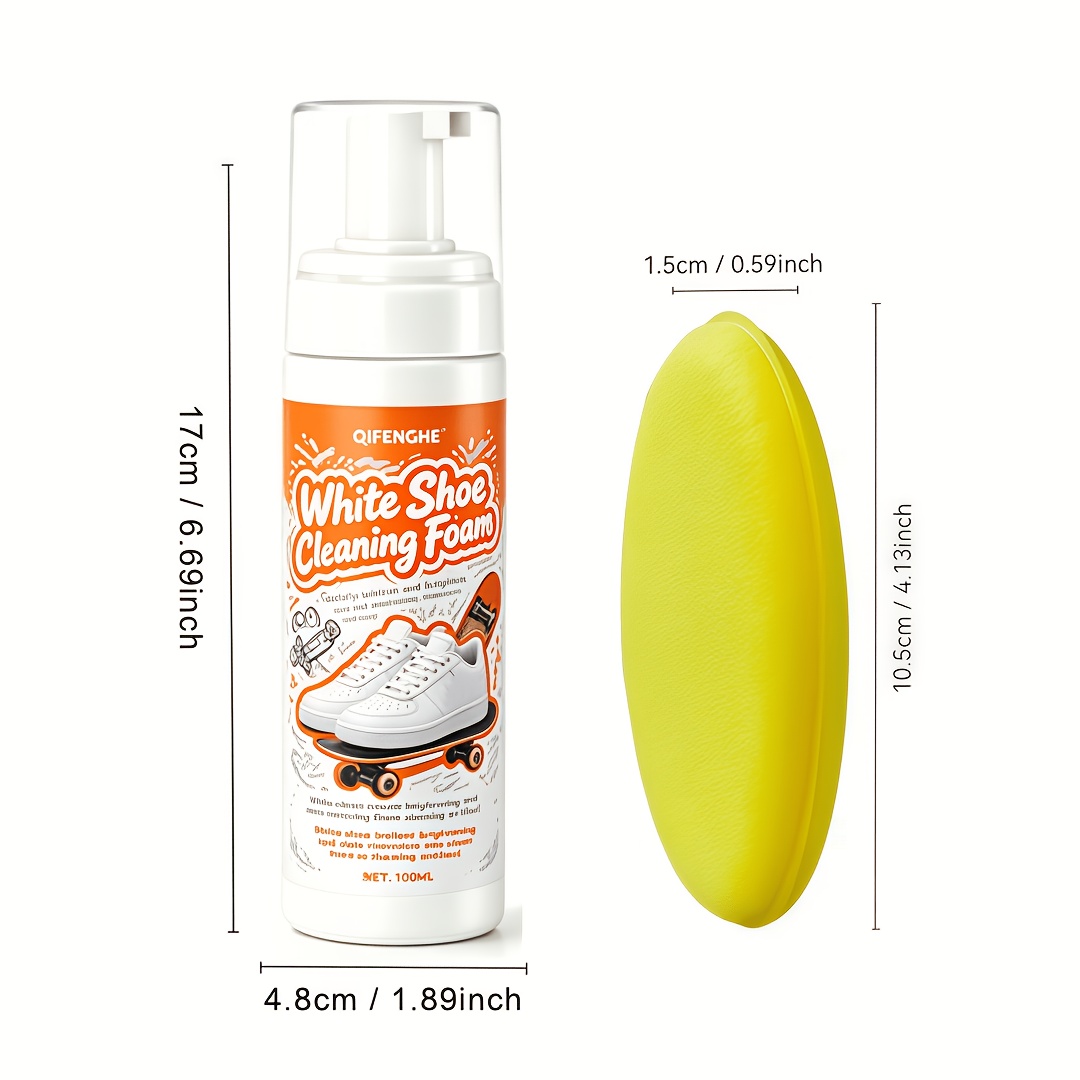 Portable No Rinse White Shoe C - đánh giá và giá Sneakers Care