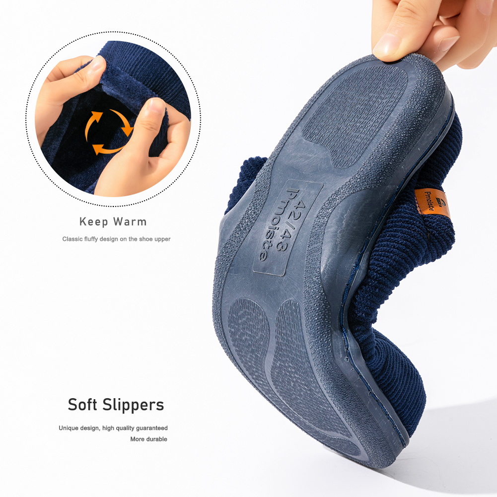 Winter men's slippers TPR sole - đánh giá và giá Insole Memory Foam
