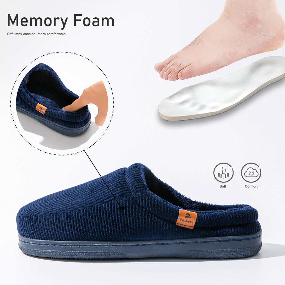 Winter men's slippers TPR sole - đánh giá và giá Insole Memory Foam