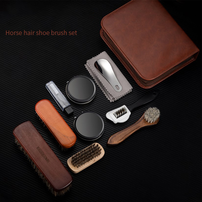 HorseHair Shoe Brush Set Leath - đánh giá và giá Sneaker Care Spray