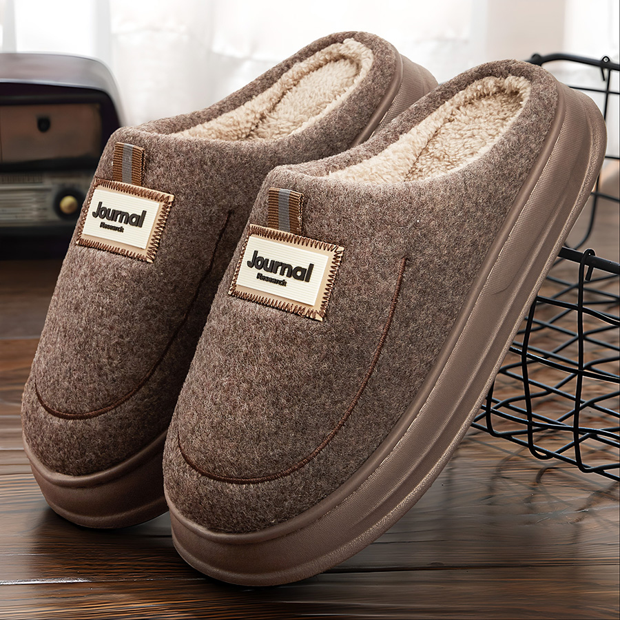 Warm Felt Slippers Men EVA Mem - đánh giá và giá Insole Memory Foam