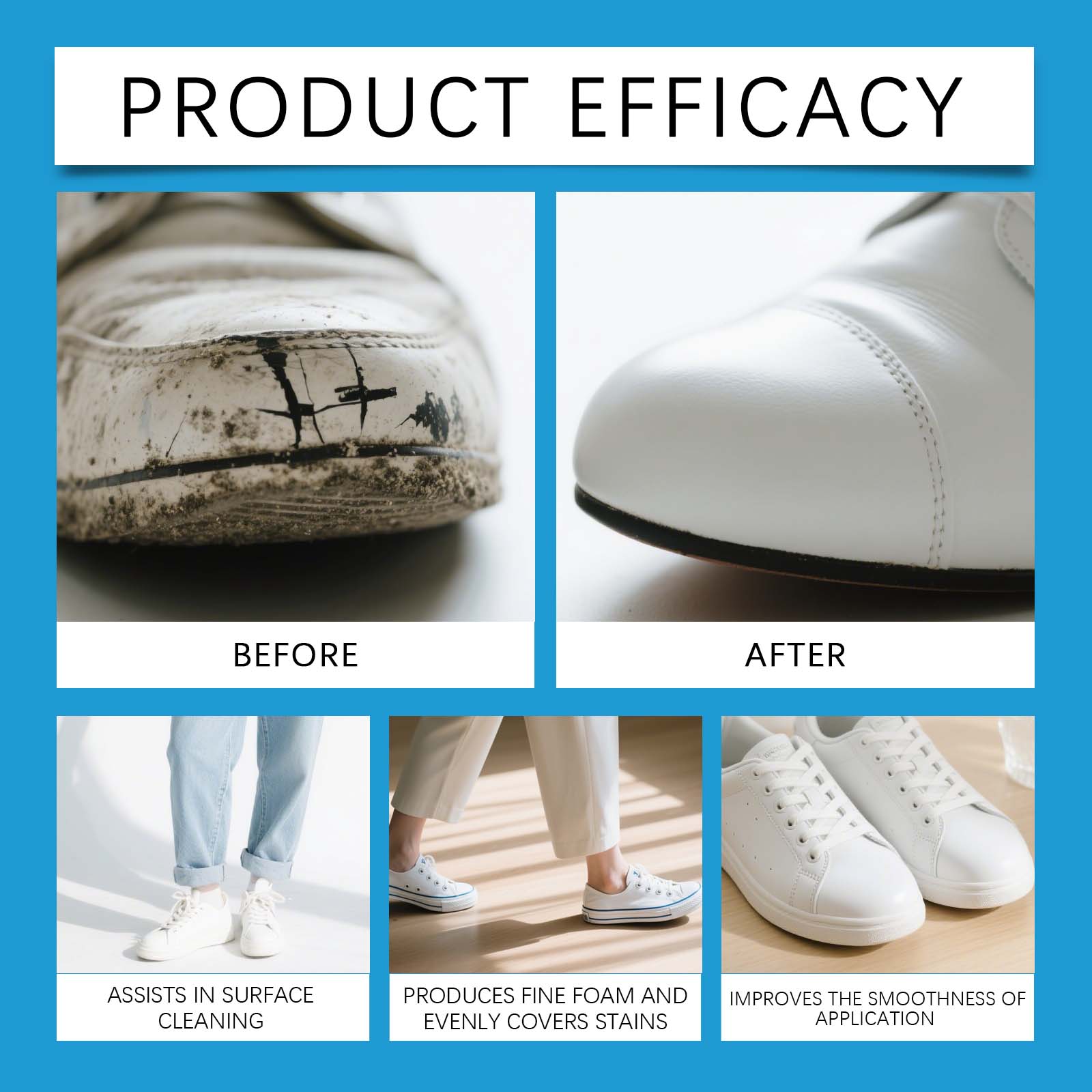 White Shoe Cleaner Cream Sneak - đánh giá và giá Sneaker Care Spray