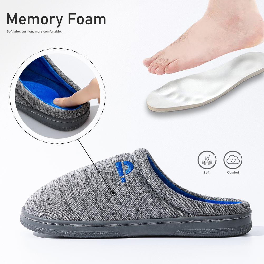 Winter men's embroidered slipp - đánh giá và giá Insole Memory Foam
