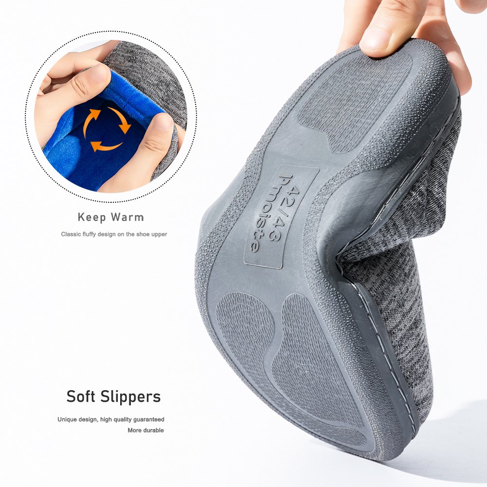 Winter men's embroidered slipp - đánh giá và giá Insole Memory Foam