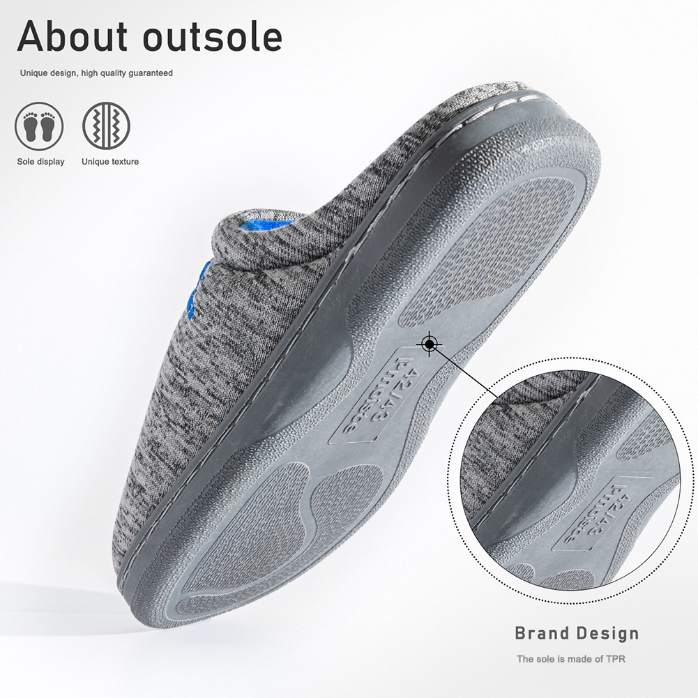 Winter men's embroidered slipp - đánh giá và giá Insole Memory Foam