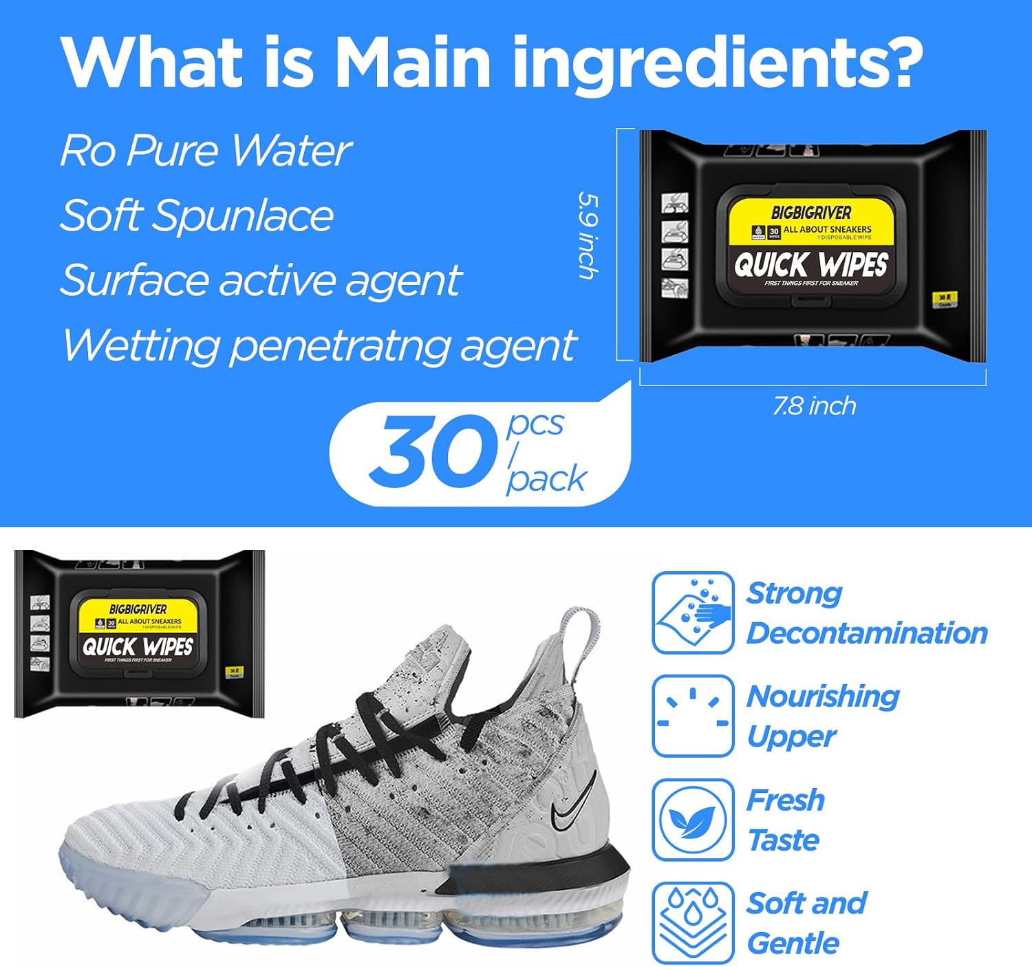 Shoe Wipes 2 Pack 60 Pcs Sneak - đánh giá và giá Sneaker Cleaner