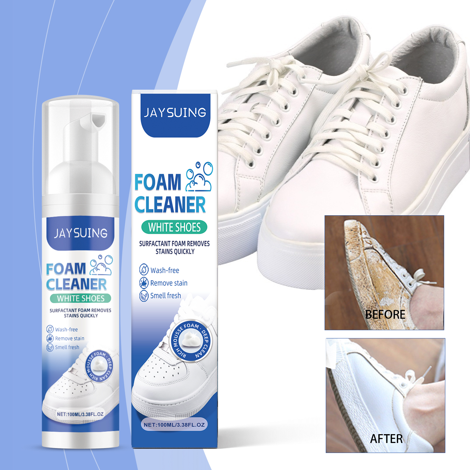 White Shoes Foam Cleaner No Ri - đánh giá và giá Sneaker Care Spray