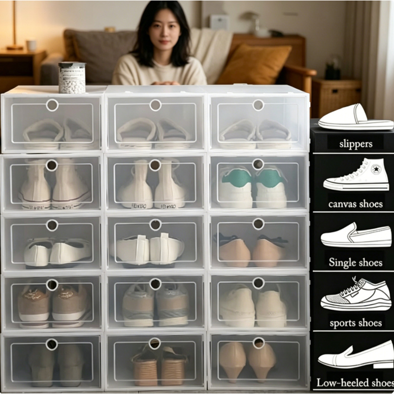 6 Pcs Transparent Shoe Storage - đánh giá và giá Sneaker Case