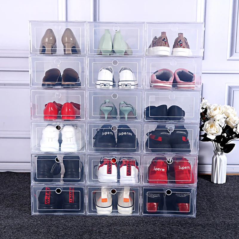 6 Pcs Transparent Shoe Storage - đánh giá và giá Sneaker Case