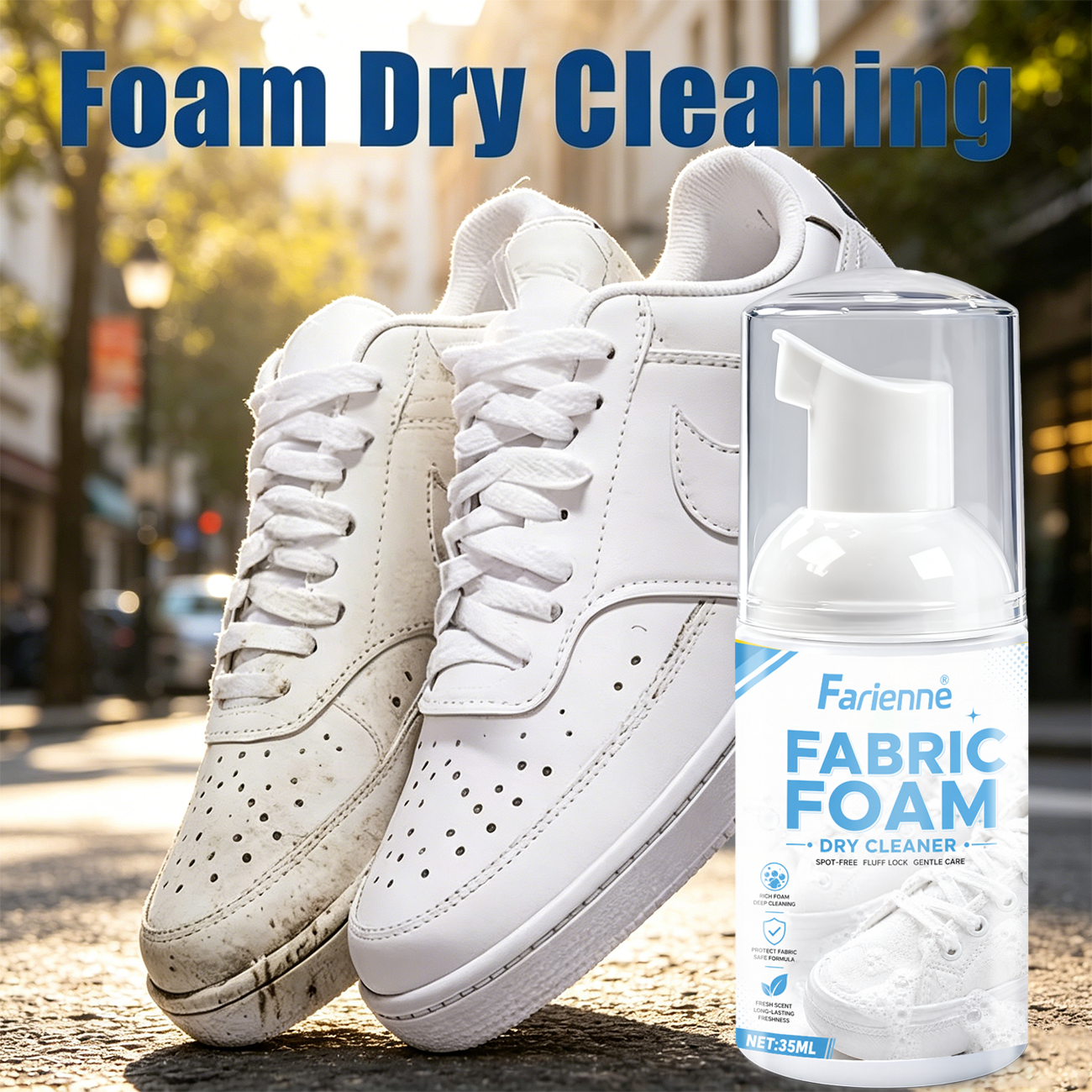 Farienne Fabric Foam Dry Clean - đánh giá và giá Sneakers Care